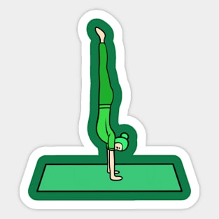 Yoga handstand pose Sticker